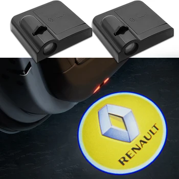 

2PCs For Renault Megane 2 3 Duster Logan Clio Laguna 2 Captur Car LED LOGO Door Welcome laser Projector Shadow Light accessories
