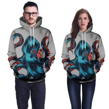 

cosplay 3D hooded printed Sweatshirt for men women fashion funny octopus personality sports uniform jacket coat costume