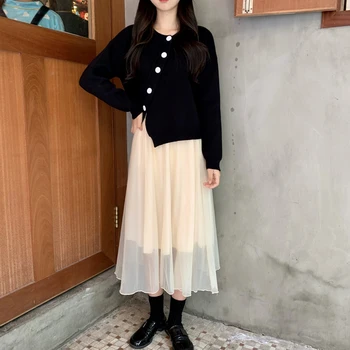 

2 colors 2019 autumn and winter korean style thick knittd cardigans womens soft irregular sweaters cardigans womens (C9244)