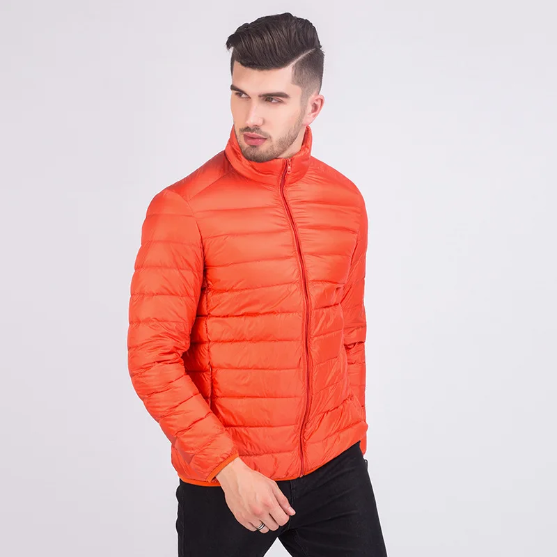 Plus Size 3XL Men&women Normal Length Winter Warm Down Jacket Outwear Full Sleeve Duck Down Solid Colour Lightweight Coat
