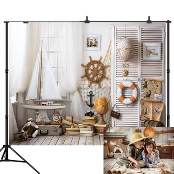 

Lyavshi Flying World Travel Dream Baby Room Scene Photography Backgrounds Photographic Backdrops For Photo Studio