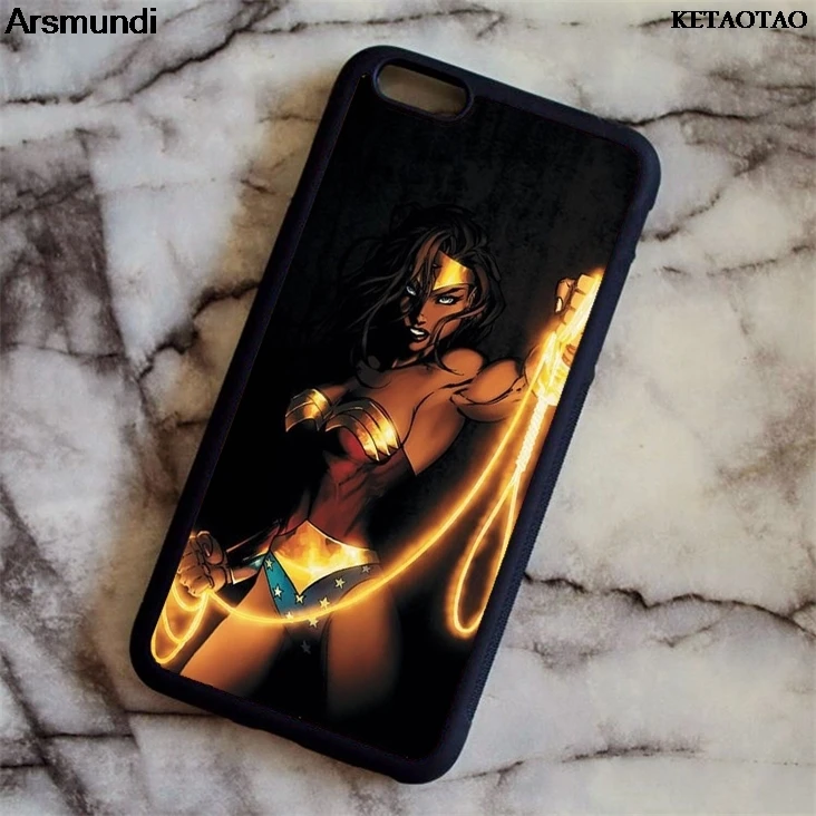 KETAOTAO Wonder Woman супер чехлы для телефонов iPhone 4S 5C 5S 6 6S 7 8 Plus X S7 мягкий силиконовый