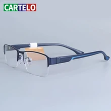 CARTELO oprawki do okularów okulary okulary ramka nowe mody okulary optyczne okulary ramka mężczyźni okulary optyczne okulary tanie tanio STAINLESS STEEL CN (pochodzenie) Stałe RS12006 FRAMES Akcesoria do okularów