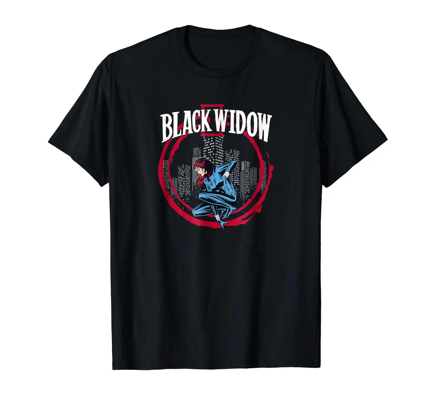 Футболка Marvel Black Widow Red Circle с графическим рисунком для взрослых мужчин Harajuku Топ для фитнеса брендовая одежда