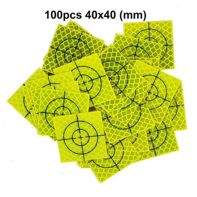 20PCS Réfléchissant Feuille 50X50MM ruban réfléchissant cible fluorescent vert 20PCS Réfléchissant Feuille 50X50MM ruban réfléchissant cible fluorescent vert