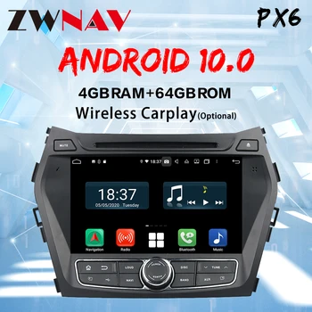 

4+64Gb PX4 DSP IPS android 10 Car radio multimedia player for Hyundai IX45 Santa fe Car GPS navigation autoradio stereo DVD