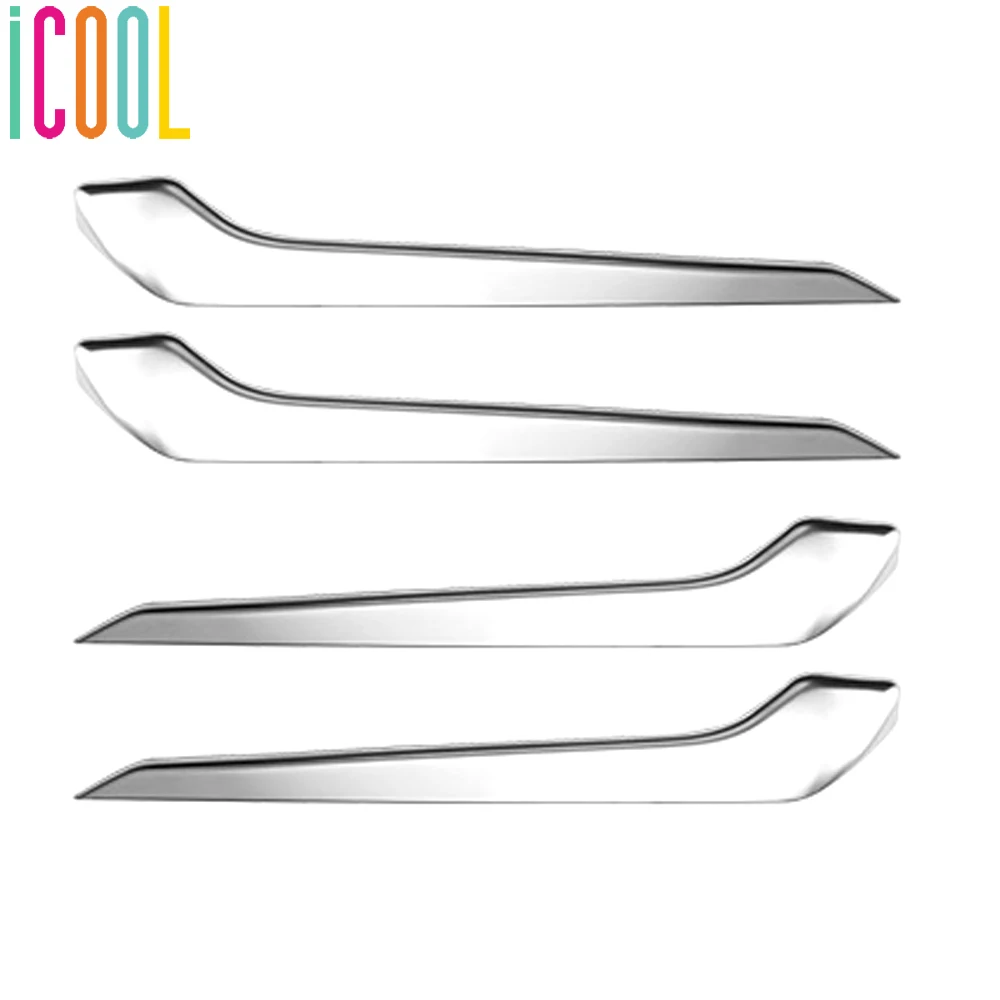 

ABS Interior Side Door Panel Protection Sequin Trim Mouldings Stickers 4Pcs for Toyota RAV4 XA50 2019 2020 Styling Accessories