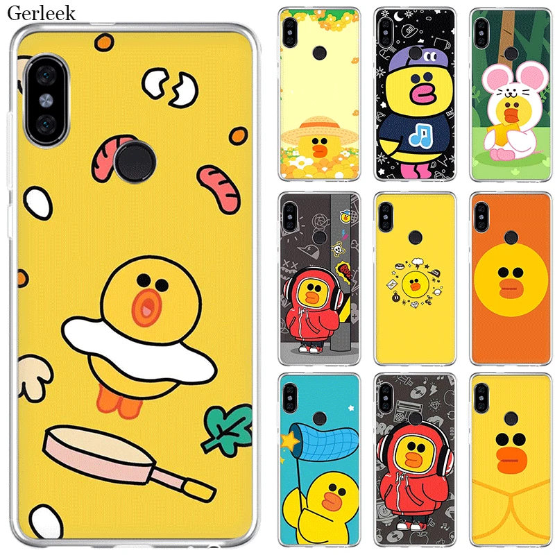 

Mobile Phone Case For Xiaomi Redmi Note 4 4X 3 5 6 7 Pro 5A Hard Cover Little Yellow Duck