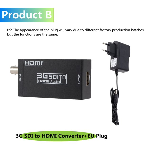 3G HDMI-compatible to SDI Converter SDI Adapter Audio HD-SDI/3G-SDI Adapter BNC 1080P DAC Converter for Monitor HDTV