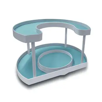

Multifunctional Spice Storage Rack Rotating Double-layer Finishing Kitchen Shelf