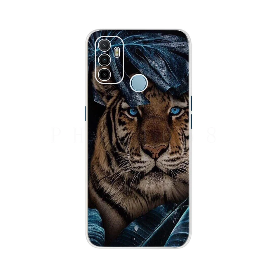 For Oppo A53 Case Cute Cat Painted Cover For Oppo A53 Phone Cases CPH2127 OppoA53 Full Coque Bumper 6.5'' Oppo A 53 Phone Fundas oppo cover Cases For OPPO