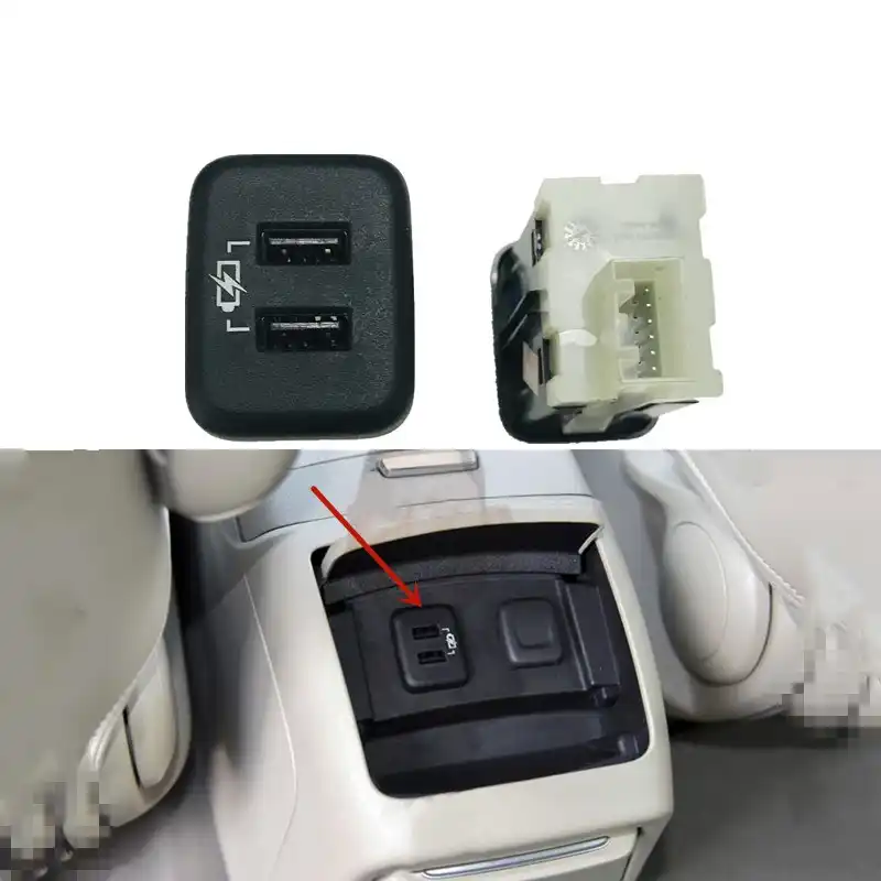 Centro Console Ausiliario Martinetti Dual USB di Ricarica Porta di interfaccia Per GM Regal Enclave Acadia XT5 Traverse Malibu Bullone Cruze 13-19