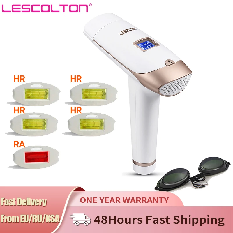 

Лазерный эпилятор Lescolton T009i IPL, эпилятор для удаления волос с долговременным ЖК-дисплеем, безболезненный Электрический депилятор для зоны бикини, лица и тела для женщин