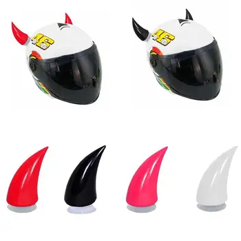 

1pair Motorcycle Biker Helmet Horns Decoration Decal Sucker Sticker Helmet Decoration Car Accessories Silicone Cool Suction Cup