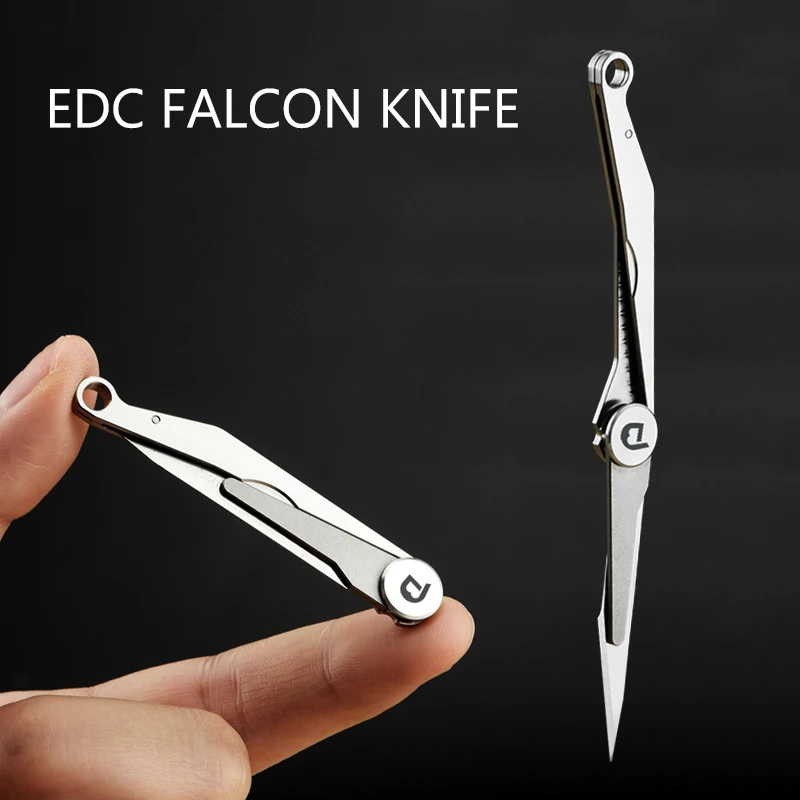 1x EDC Сокол нож из титанового сплава для самозащиты складной универсальный нож хирургическое лезвие Открытый Портативный Спасательный мини-нож