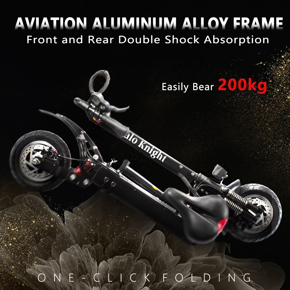 EU Stock Halo Knight T104 электрический скутер 52 в 2000 Вт 70 км/ч с гидравлическим тормозом
