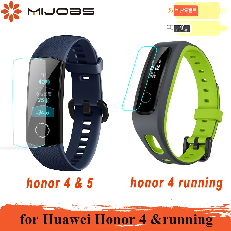 

Mijobs Soft TPU HD Ultra Protective Film for Huawei Honor Band 4 5 Smart Wristband Protector Film Cover for Honor Band 4 Running