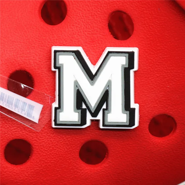 Original PVC Shoe Buckle Accessories DIY Combination English Alphabet Shoes Decoration Jibz for Croc Charms Bracelets Kids Gifts U165-M
