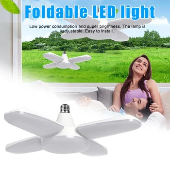 

60W E27/B22 LED Garage Shop Work Light Ceiling Fixture Deformable Lamp TN99