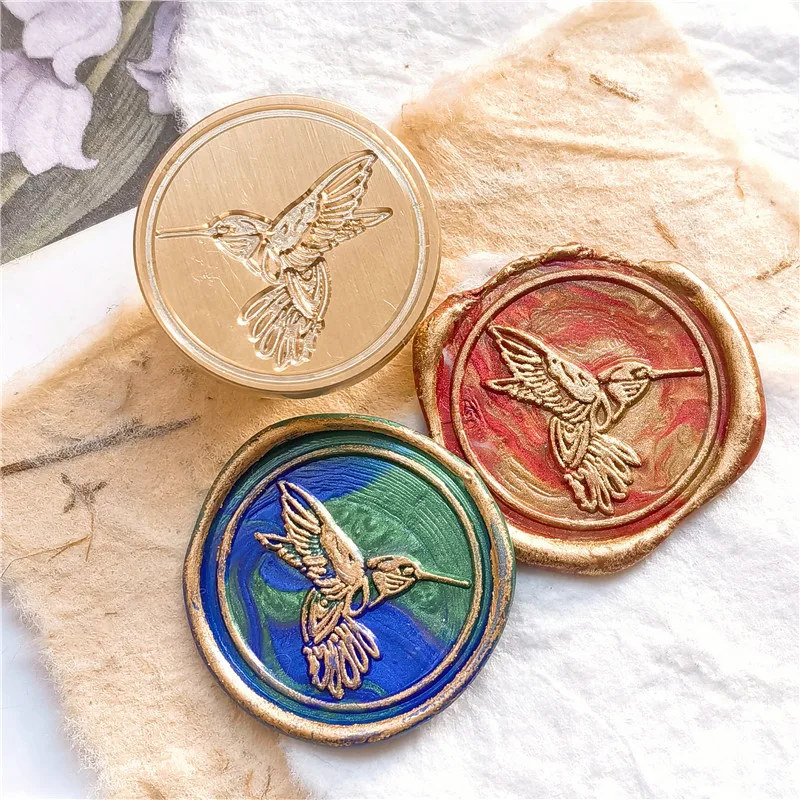 Animal Wax Seal Stamp Sealing Wax Stamps Birds Retro Wood - Temu