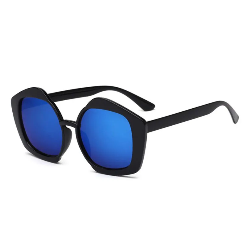 blue silver Модные детские солнцезащитные очки стиль милые очки Дети UV400 Солнцезащитные очки для мальчиков и девочек - Цвет линз: blue silver