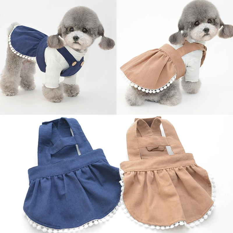 Vestido de verano para mascotas, ropa para cachorros y gatos, Yorkshire, Pomeranian, Shih, Tzu