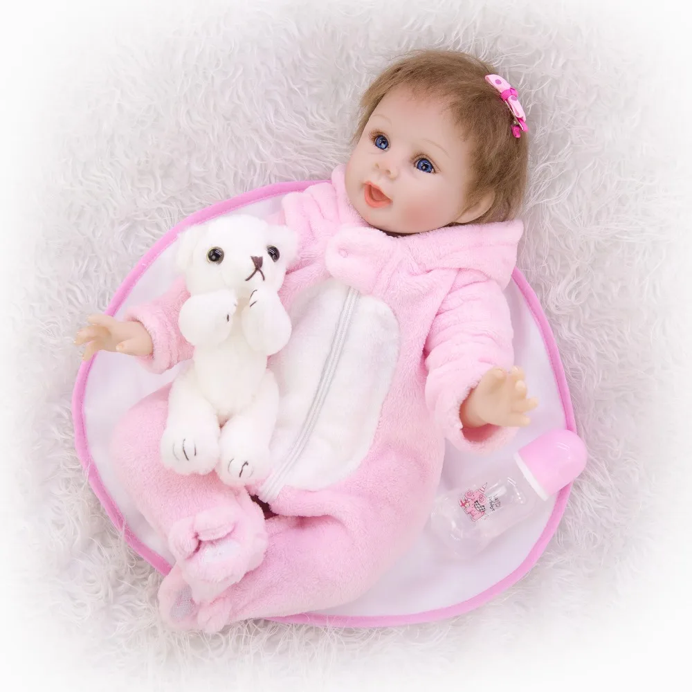 KEIUMI Bebe Reborn Baby Doll игрушка из ткани, набивная Реалистичная кукла для новорожденных мальчиков и девочек, силиконовые куклы для малышей, подарок