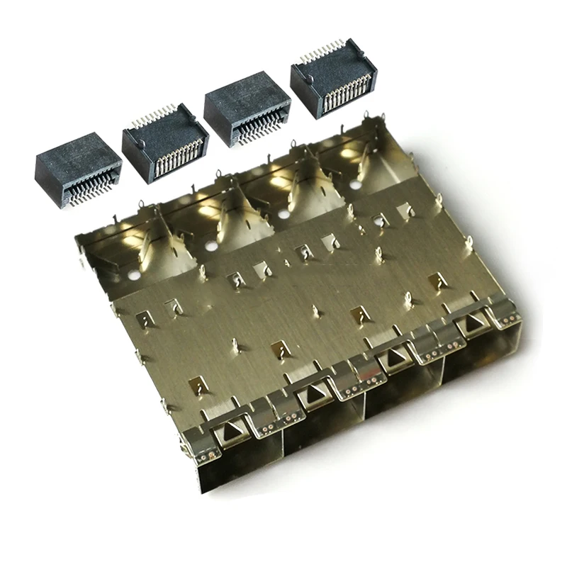 

SFP + Fiber Cage 1X4 SFP + Cage 10 Gigabit SFP + Optical Cage Crimp SFP + Cage