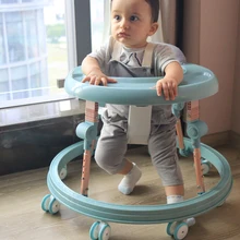 Регулируемые ходунки для маленьких девочек и мальчиков, с защитой от опрокидывания ног, для детей, многофункциональные ходьба, дорога, ручной толчок