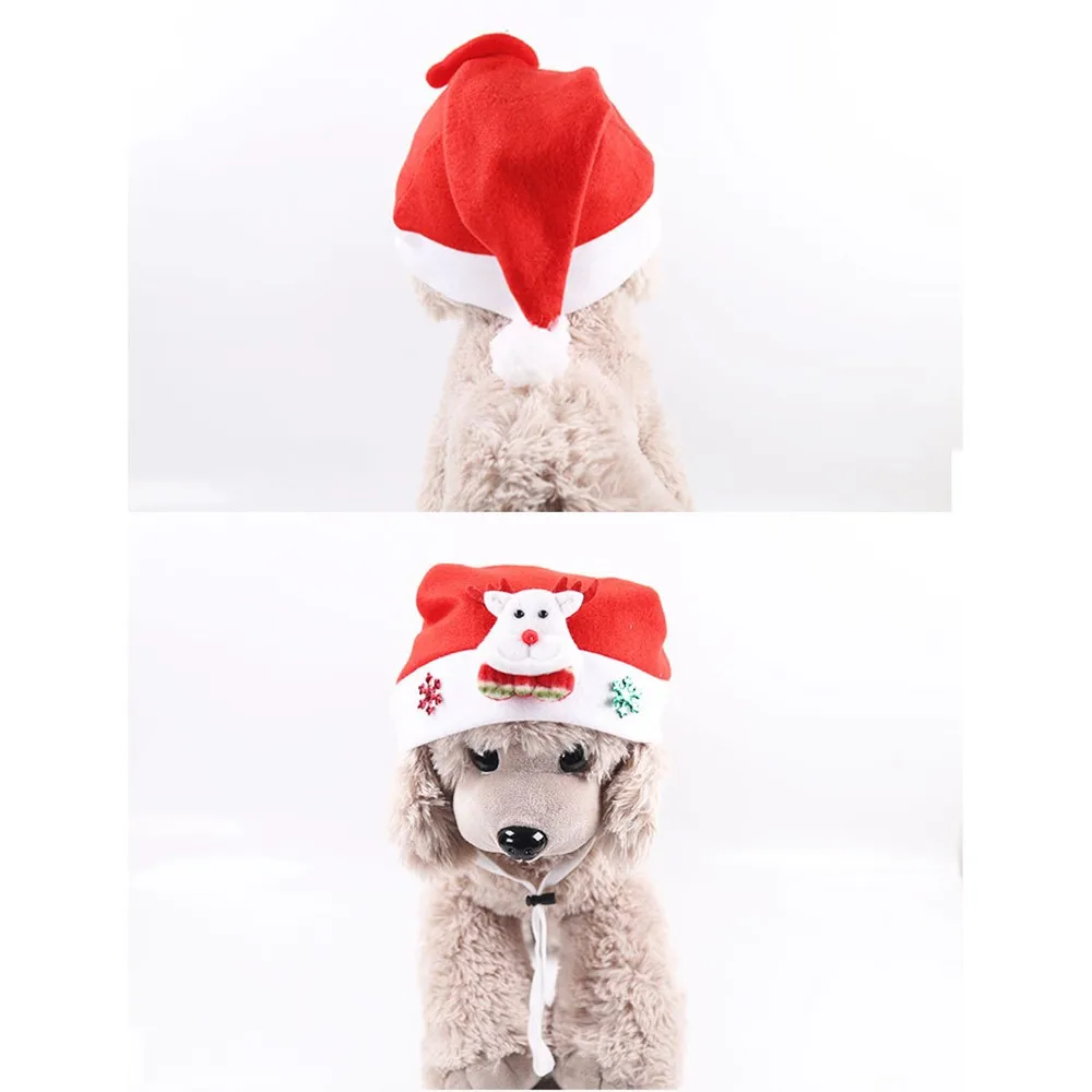 Зимняя теплая Рождественская шапка для питомцев, кошек, собак, Санта-Клауса, Рождественская, новогодняя, плюшевая шапка для рождественской вечеринки, аксессуары для дома