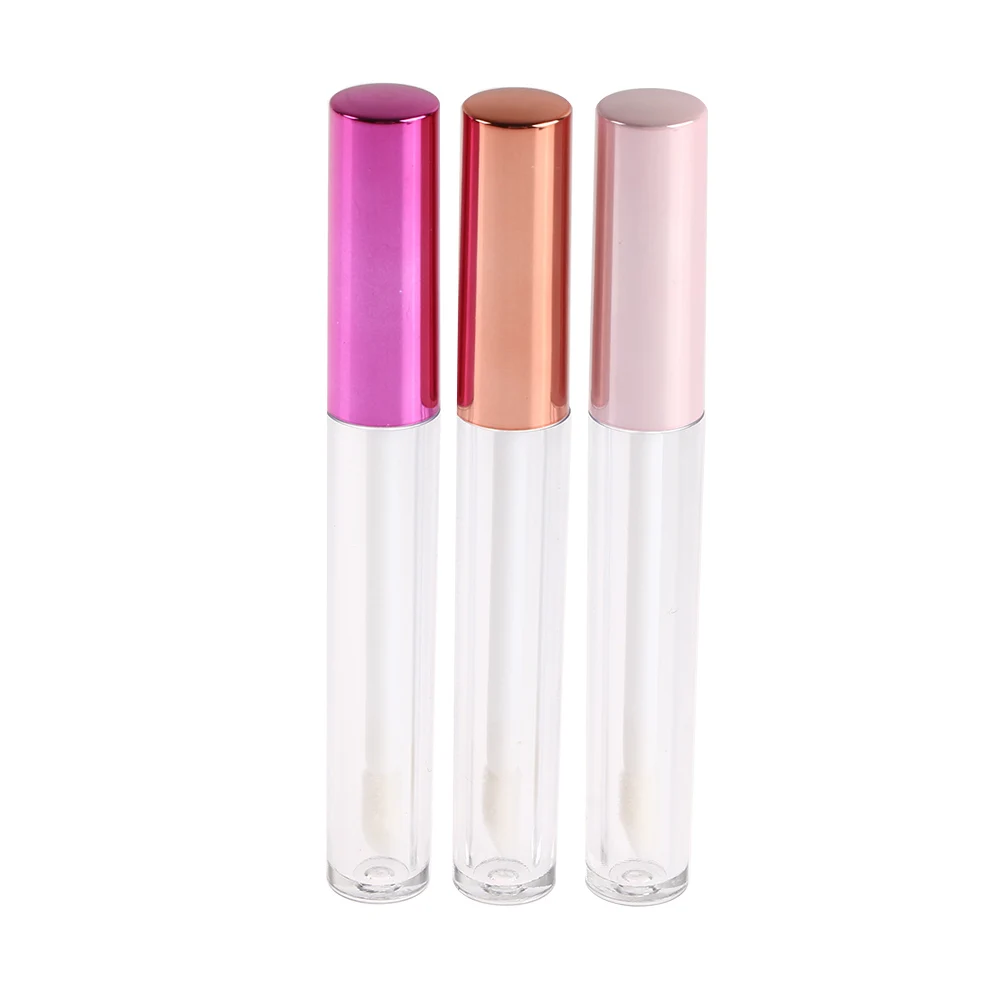 

Hot New 1pcs Mini Empty Lip Gloss Tubes Containers Clear Refillable Lip Balm Bottle With Rubber Inserts Makeup Accessories 2.5ml