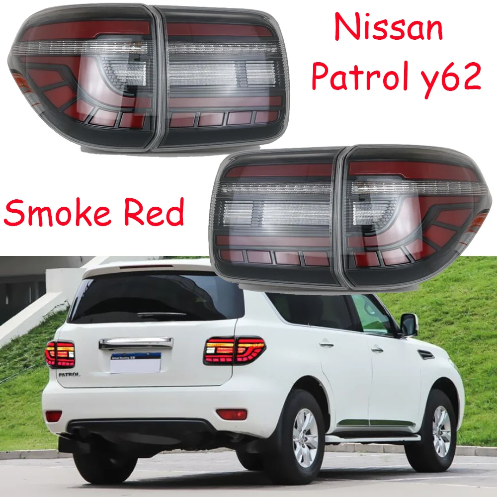 Smoke Red Задний светильник для автомобильного бампера на 2012- лет для Patrol Y62, задний светильник, автомобильные аксессуары, СВЕТОДИОДНЫЙ DRL Taillamp для Patrol Y62, противотуманный светильник - Цвет: Smoke Red