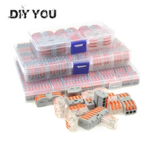 Mixed Boxed Fast Wire Connector DIY YOU 212/213/214/215/218/ Universal Compact Push-in Conductor Wiring Connector Terminal Block