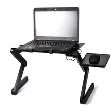 Регулируемый складной стол для ноутбука, настольный компьютер, Меса пара, подставка для ноутбука, поднос для дивана, кровати, черный, большой размер, портативный, складной