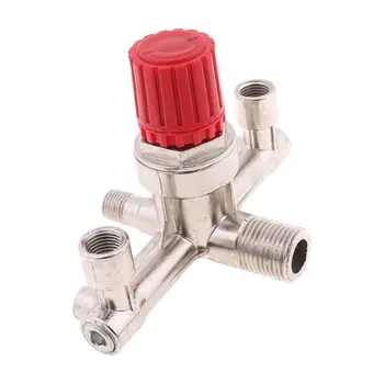 

Double Outlet Tube Alloy Air Compressor Switch Pressure Regulator Valve Fitting M0XD