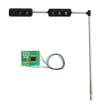 

3 Color Traffic Light Signals Ho Oo Scale Model 6Led For Diy Sand Table Crossing Street Construction Model 3