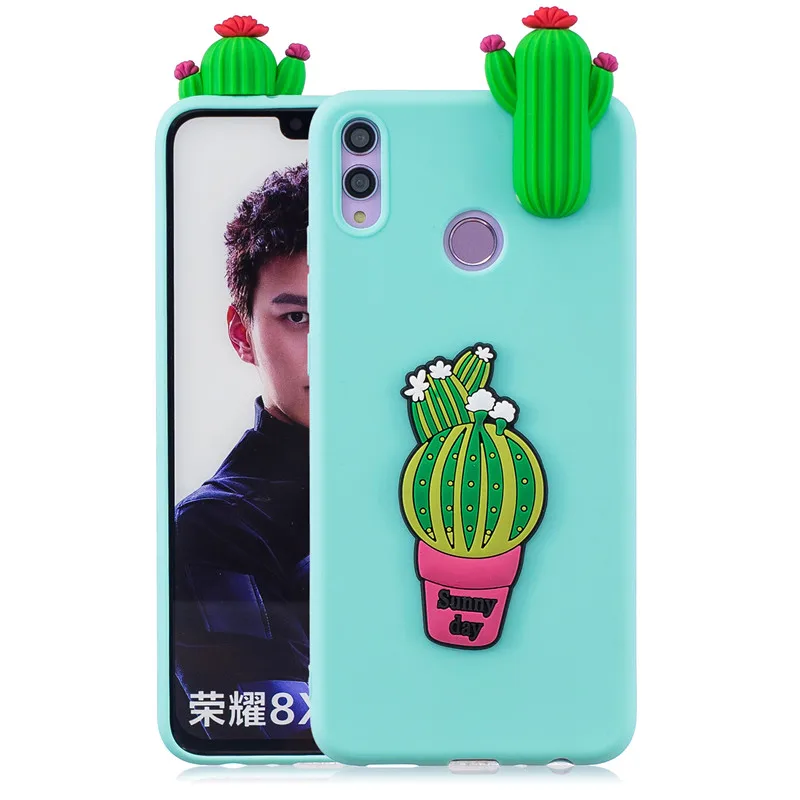 Чехол для Honor 8S силиконовый чехол телефона с 3d изображением милой панды единорога