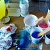 600ml Spray Gun Disposable Measuring Cups 50pcs Clear Graduated Plastic Paint 50 Mixing Cups & 5 Mixing Sticks for Paint 5