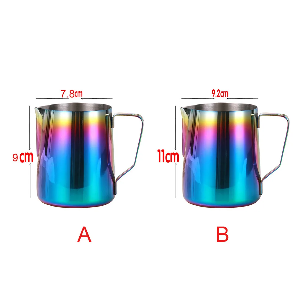 Milk Frothing jug Espresso Coffee Pitcher Barista Craft Coffee Latte Milk Frothing Jug Stainless Steel Colorful Mug Frothing Jug