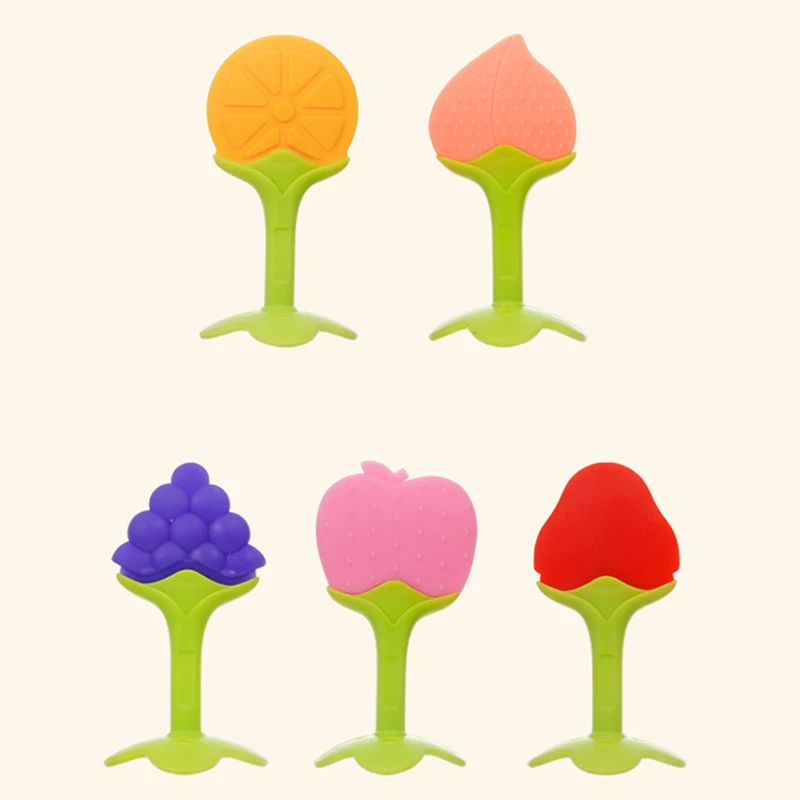 Teething & Massaging Toy Silicone Baby Teether for Teeth Infant Dental Care Accessories Newborn Fruit Chew Toys for Newborn