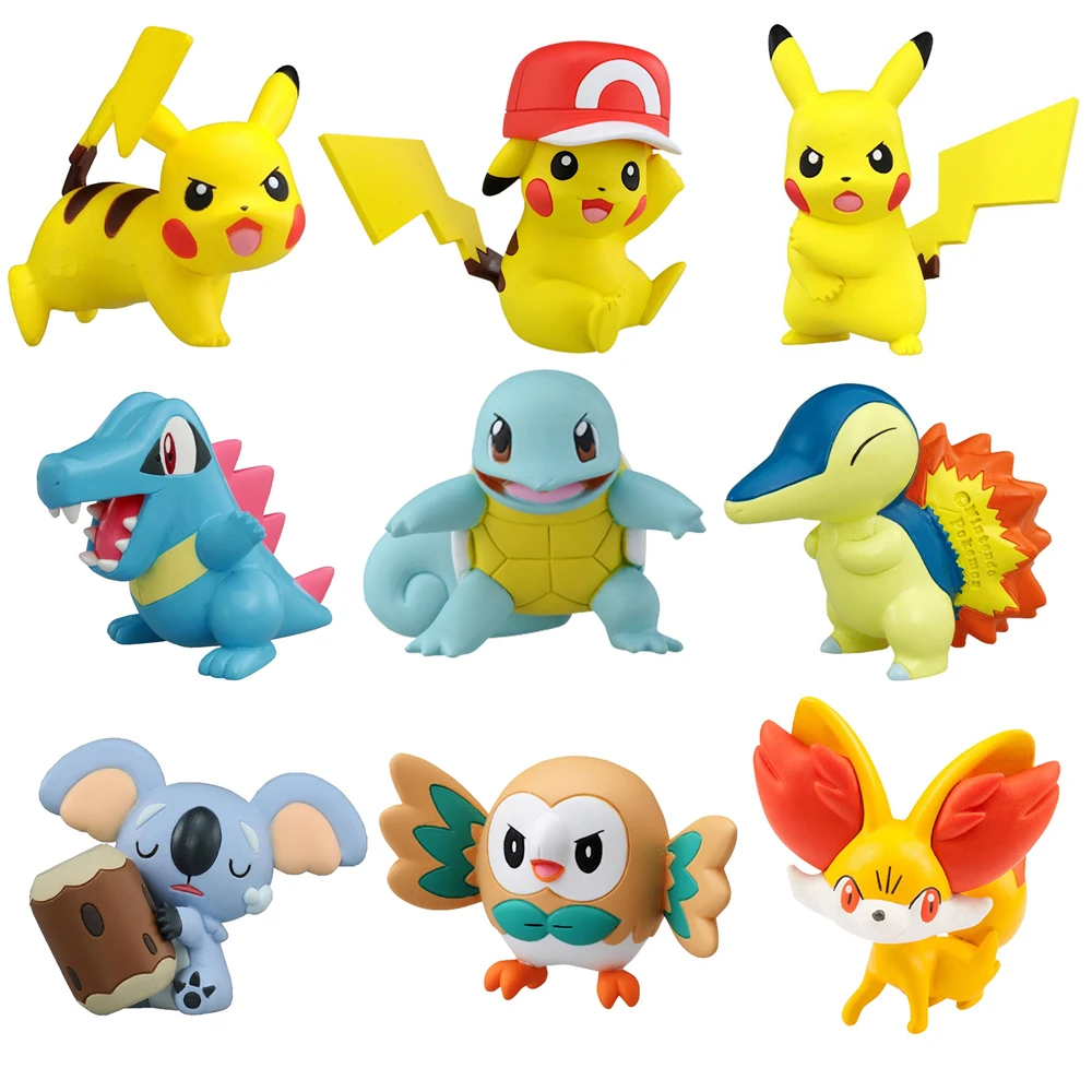 

Takara Tomy Pokemon Anime Sun & Moon EX Squirtle Rowlet Mimikyu Action Figure 1.5" Model Toys Kawaii Model Decoration Doll Gift