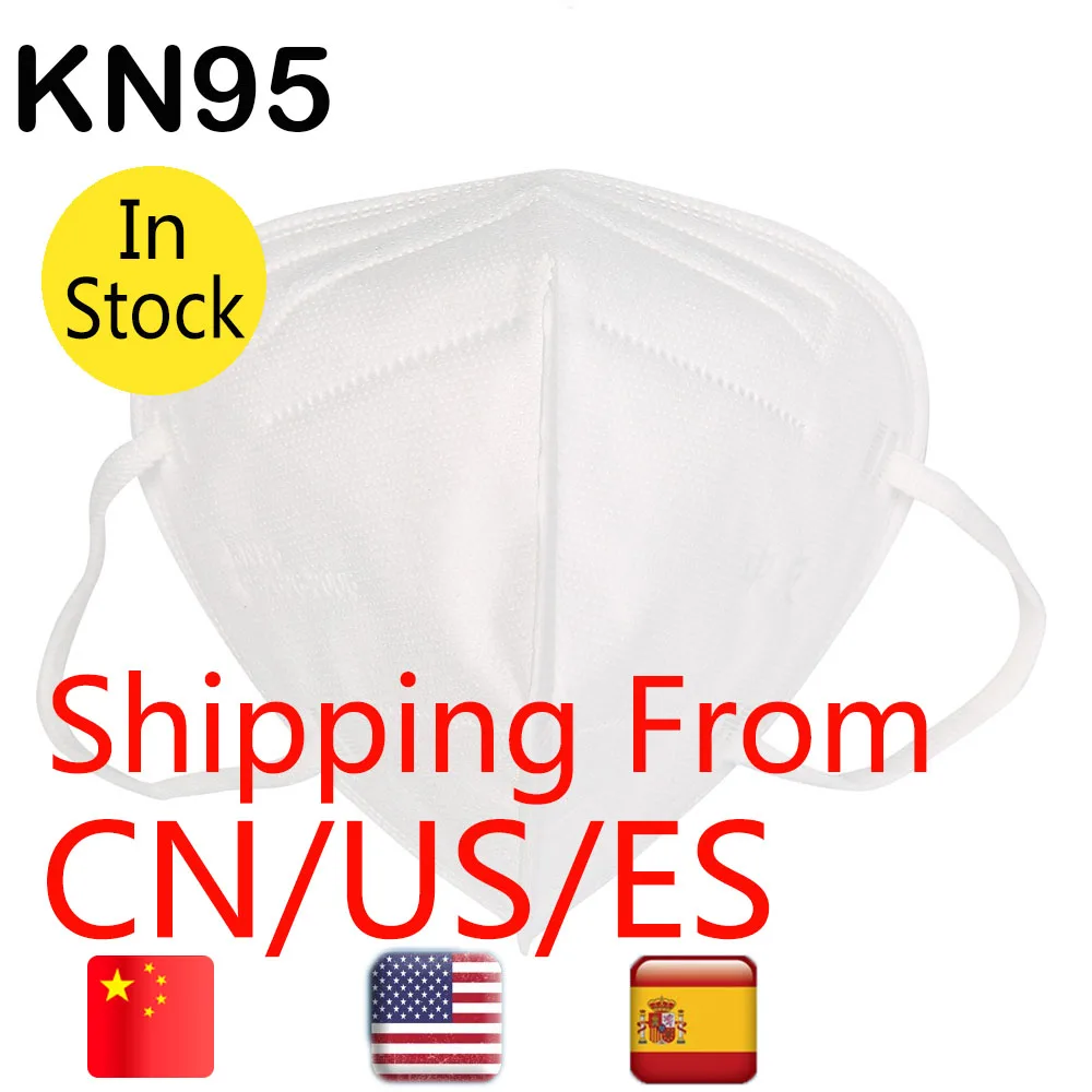 

40pcs KN95 Masks Non-woven Dust Mask Anti Influenza 95% Filtration PM2.5 Breathing Bicycle Riding Mask