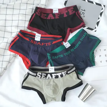 

3pcs Men Boxer Underwear Trend Trendy Pure Cotton Men Panties Breathable Personality Student Men Underwear Boxer Shorts 2020 New