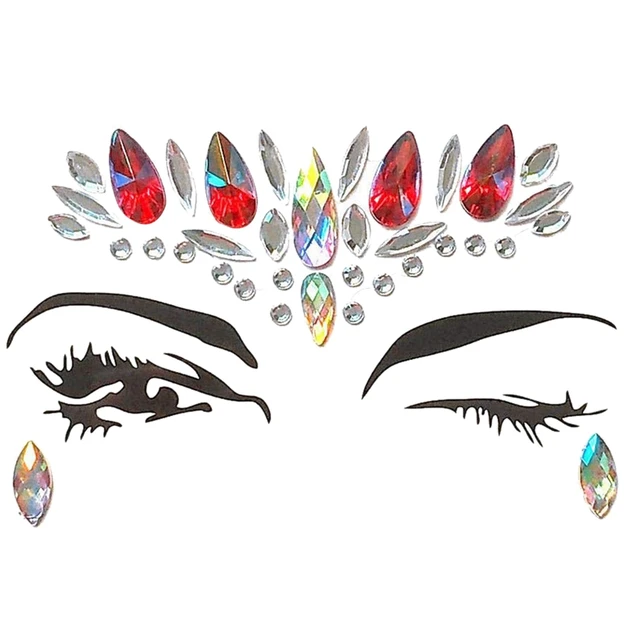 6 Sets Face Jewels Gems Stickers Rhinestone Mermaid Face Jewels Tattoo Face  Jewels Gems Stickers