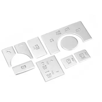 

9pcs/set Car Button sticker Aluminum alloy Center Console Frame For Land Rover Range Rover Sport Replacement Parts