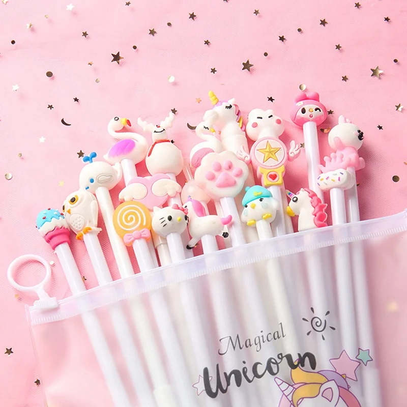 10 шт. милые гелевые ручки с розовым сердцем для девочек Kawaii розовое сердце 0,5 мм черные чернила ручка школьные офисные принадлежности канцелярские принадлежности инструмент для подписи