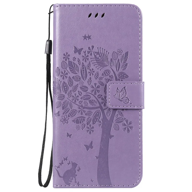 Flip phone Case For Samsung Galaxy S4 S5 S6 S7 Edge S8 S9 S10 E Plus 5G C5 C9 Pro PU Leather+ Wallet Cover - Цвет: Lavender