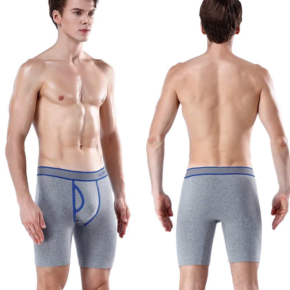 5pcs Mens Underpants With Hole Boxer Shorts Cotton Men's Panties Family Underwear Male Boxershorts Long Boxers For Man Undrewear