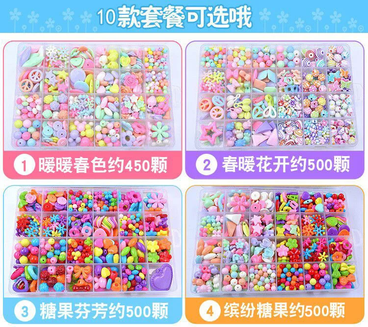 4 creative children s craft toy set girl diy handmade puzzle craft toy wear beads necklace 2