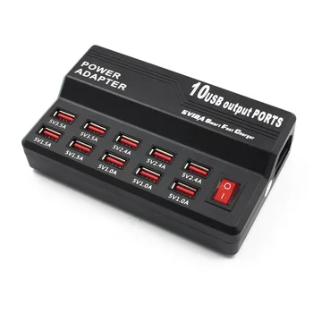 

HUB10 12A smart charging station USB quick charger for mobile tablet digital charger(EU plug)